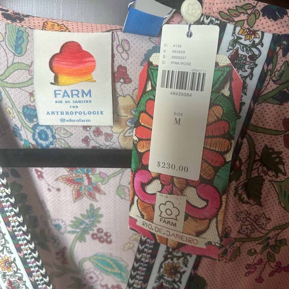 Beautiful Farm Rio Tie-Waist Maxi Dress in Blush Pink. Size Med. New with tags. - Picture 2 of 5